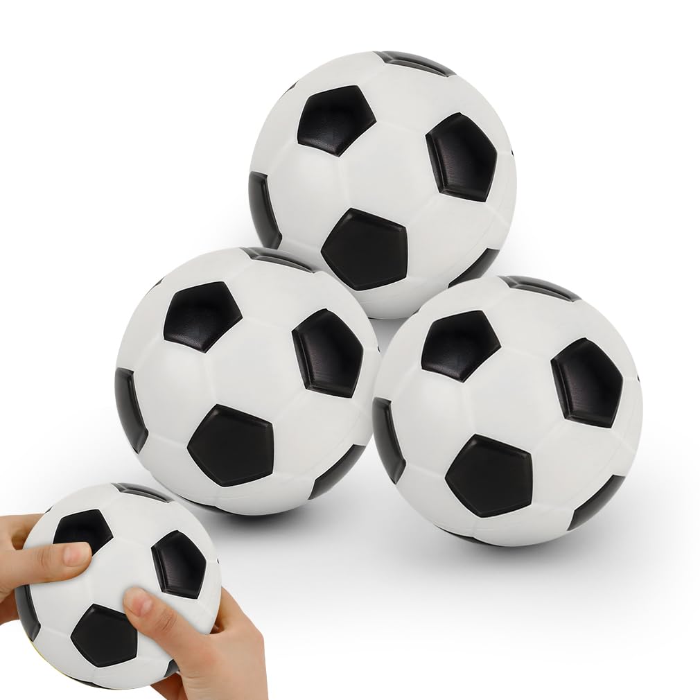 Cartlant 3Pcs 15CM Baby Football Foam Ball for Kids, Toddler Small Soft Footballs Set Lightweight, Mini Silent Sponge Soccer Toy Sport Gifts for Childrens Indoor Outdoor Pool Beach Playground