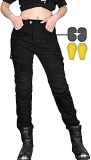 CBBI-WCCB Women's Moto Jeans Motorcycle Trousers with Protectors Motorcycle Trousers