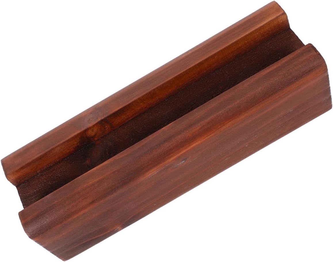 Unomor Wooden Floor Mirror Skid Support Stand Multi-use Artwork Display Holder Elegant Design for Living Room Bedroom Office Walnut Finish