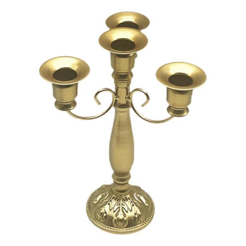 CTRLZS Multi-Arm Candle Candle Holder Wedding Centerpiece Candle Holder Vintage Design High Elegant Candle Holder Gold