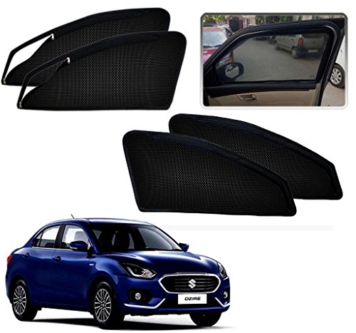 Image of AUTOFACT Magnetic Window Sun Shades for Maruti Suzuki Swift Dzire 2017 Onwards -Set of 4 - with Zipper