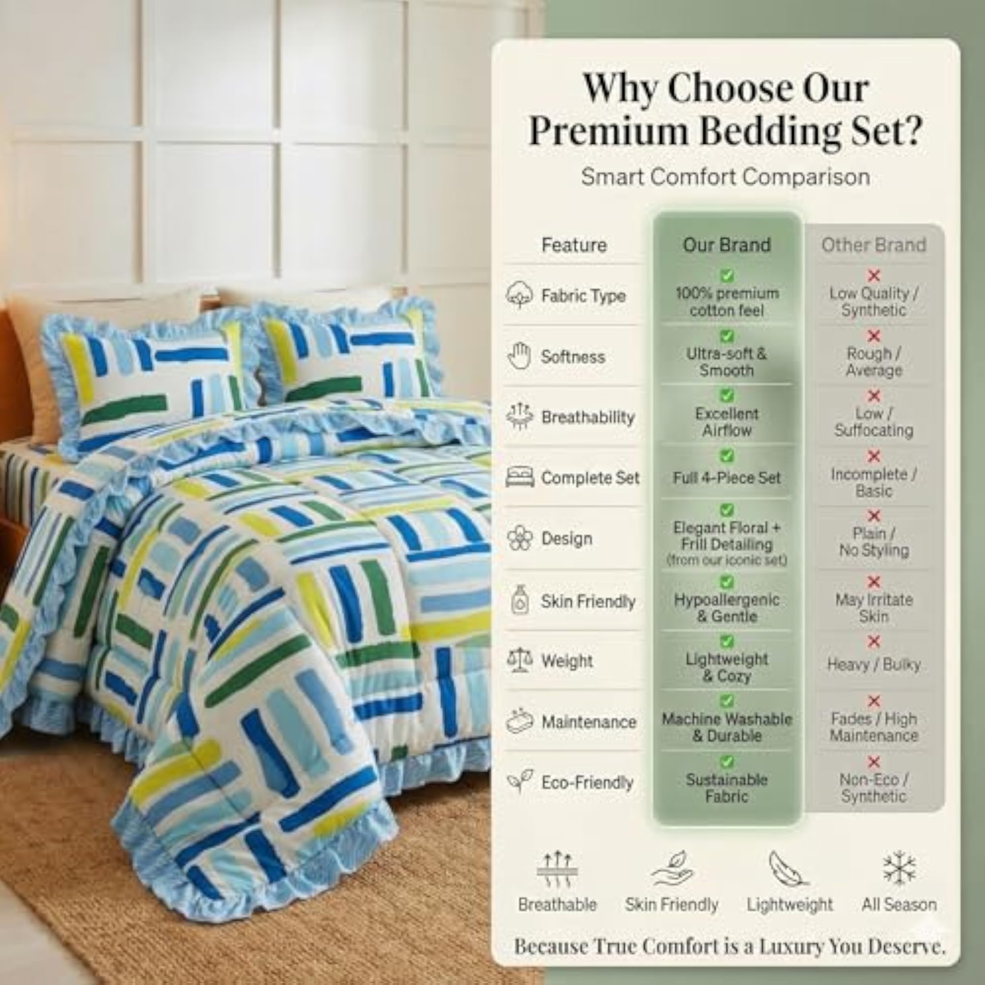 4 Piece Bed in a Bag Set
