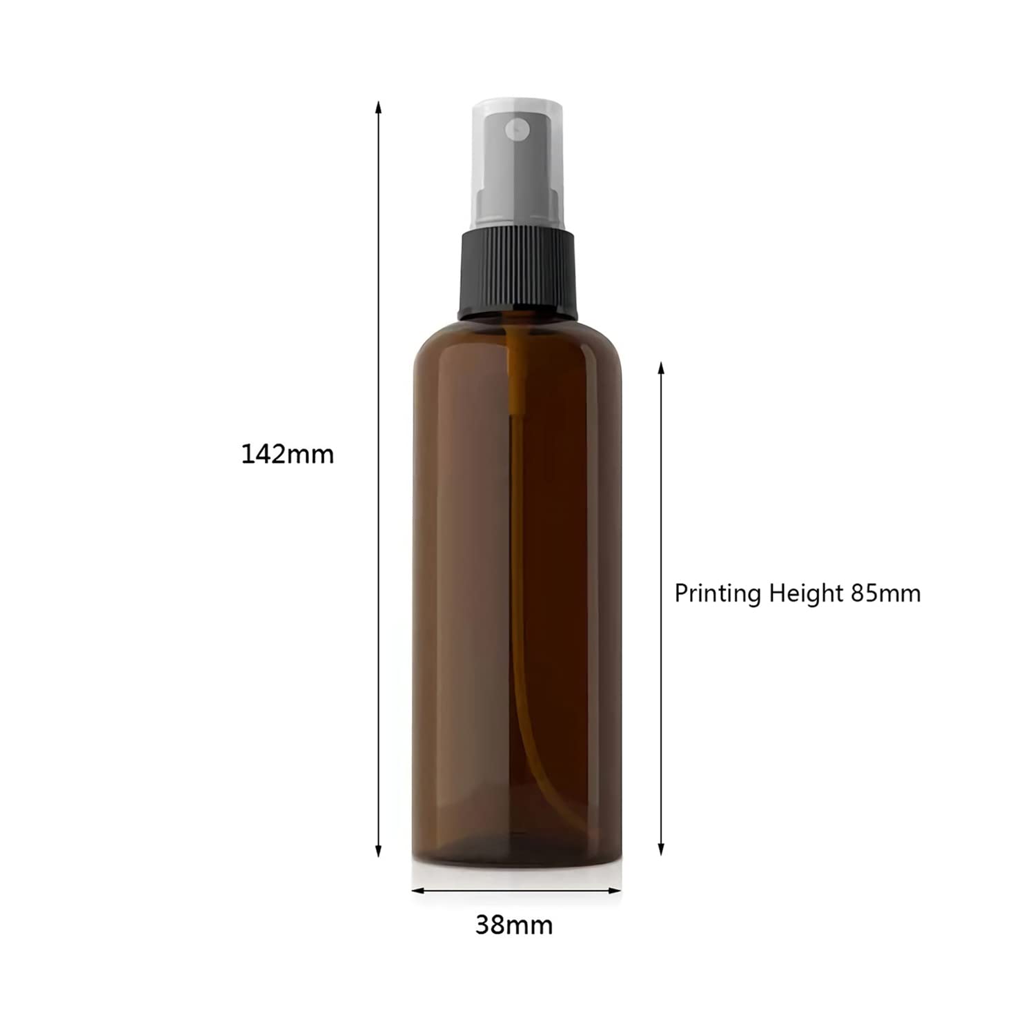 100 Piezas 100ml Transparente Recargable Botellas Con Sprayer Blanco para Limpieza Fina Botella de Spray Vacías Plástico, para Perfume Viaje Artículos de Agua Cosmético Alcohol + 1 x Embudo