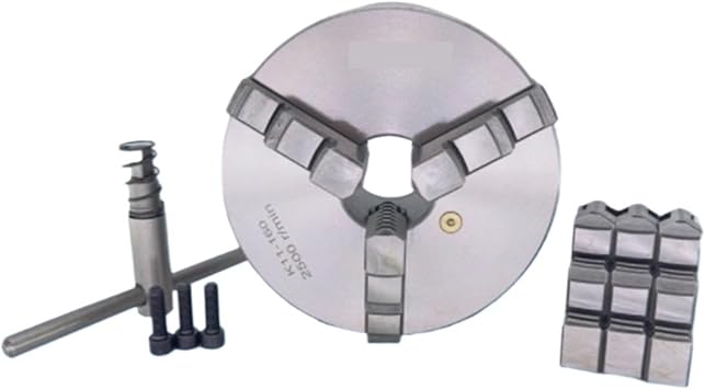 160mm Lathe Chuck 3 Jaw Front Mount 3 Jaw Self-Centering Lathe Chuck K11-160 Metal Lathe Chuck