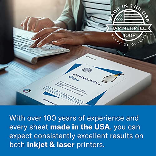 Image of Hammermill Colored Paper, 20 lb Green Printer Paper, 8.5 x 11-10 Ream (5,000 Sheets) - Made in the USA, Pastel Paper, 103366C