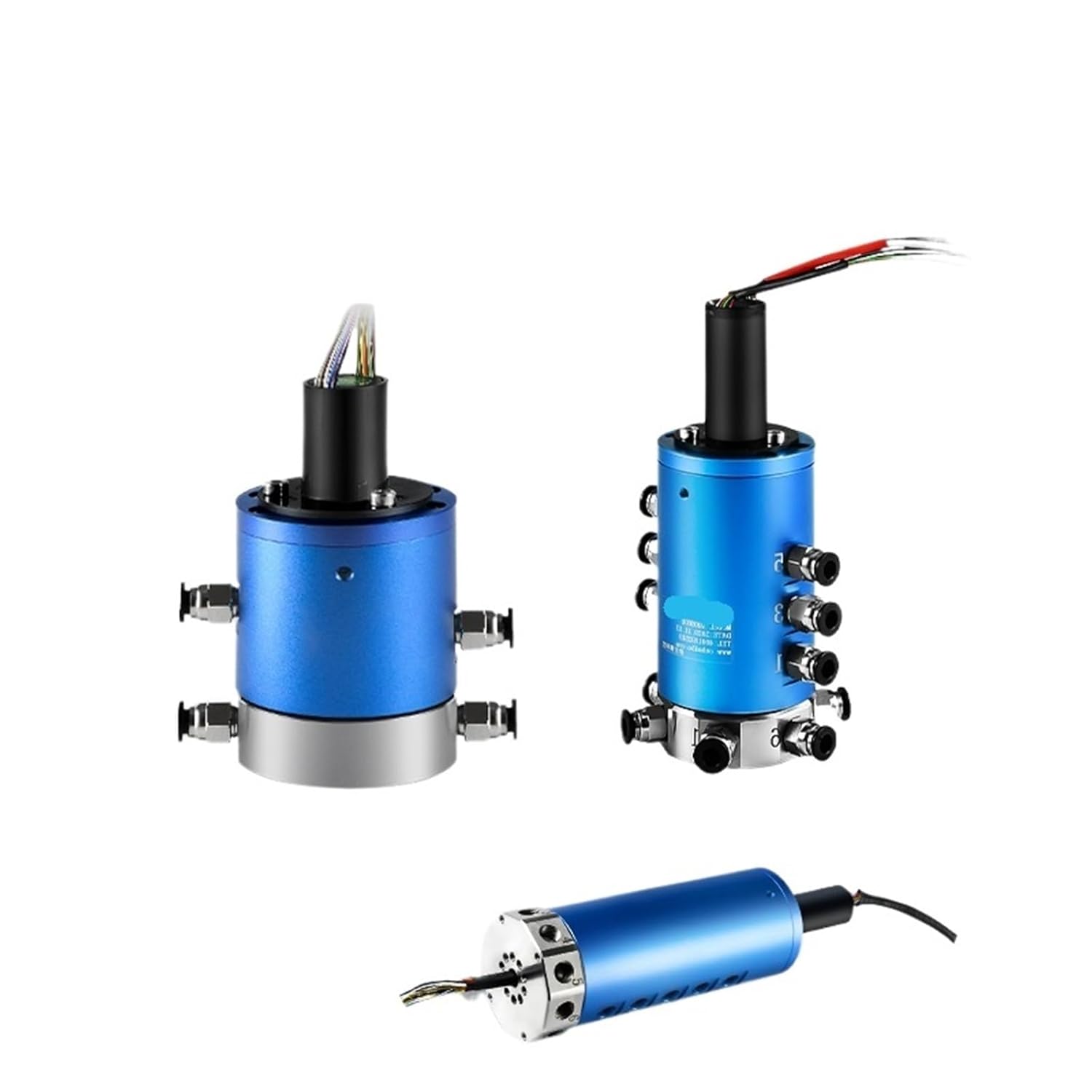 1 Pcs Gas and Integrated Slip Ring 2 4 6 8 10 12 20-Way Gas + 6-way-56 Passing Paint 360 Degree Rotary Joint(2 in 2 Out -M5-12 Road 2A)
