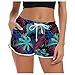 Dasongff Short de bain d'été court pour femme - Motif graphique 3D - Séchage rapide - Pantalon de plage, de loisirs, de gym, de jogging, de plage, de natation