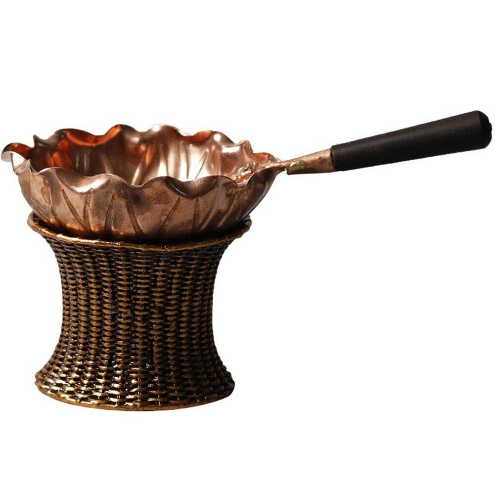 Baokuan Copper Tea Strainer Mesh Strainer Tea Filter Holder Set Copper Tea Infuser Tea Sifter Strainer Teaware for Loose Tea Filter Kitchen Accessories