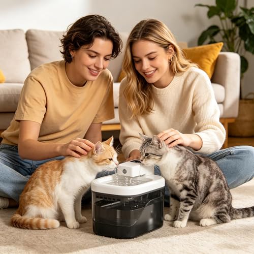 Bebedero recargable con sensor de movimiento para gatos sin enchufes cerca 3