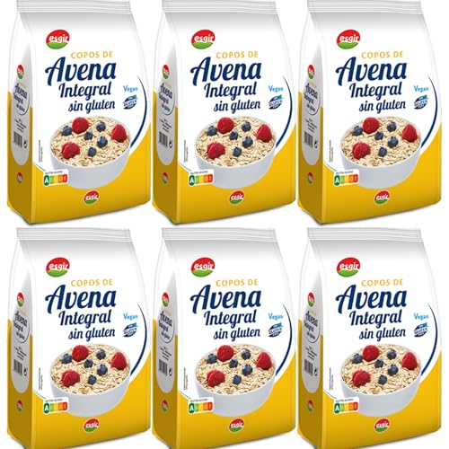 Copos de Avena Integrales Sin Gluten – Esgir - Pack 6 Copos de Avena Integrales Sin Gluten