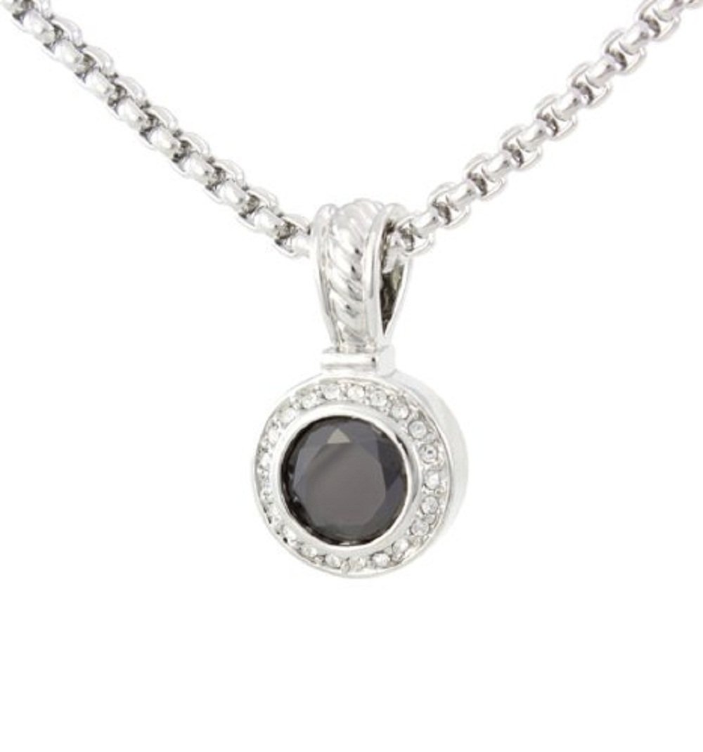 CFG ONLINERound CZ Pendant Necklace/Standard 16" + 2" Extension, Crystal, Crystal