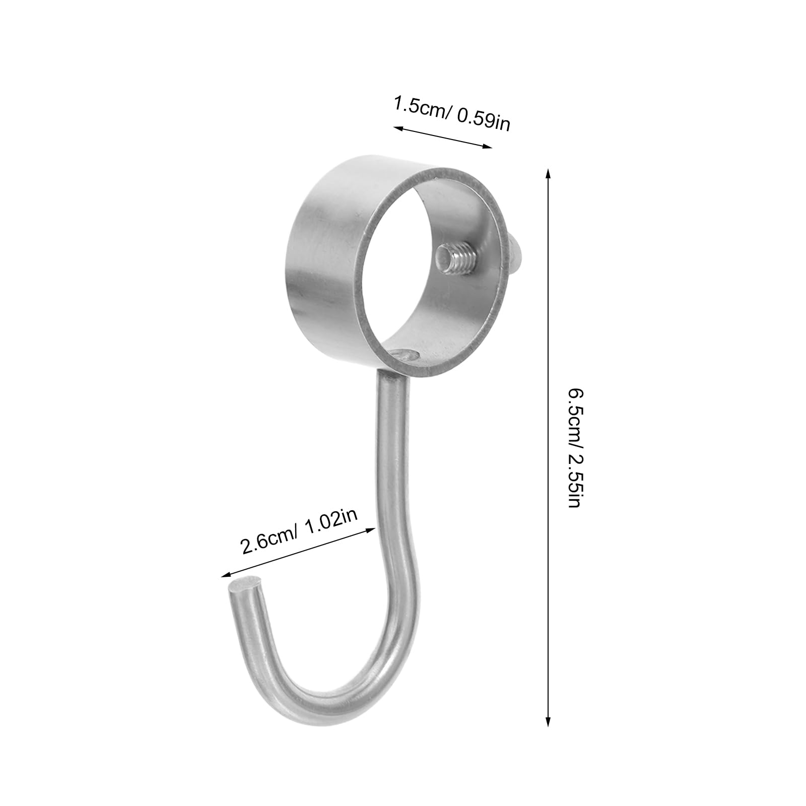 Set da 20 Ganci in Acciaio Inossidabile per Rotaie Tubolari da 25 Mm, Ganci da Cucina Resistenti per Appendere Pentole, Padelle e Asciugamani, Supporto Peso Uniforme
