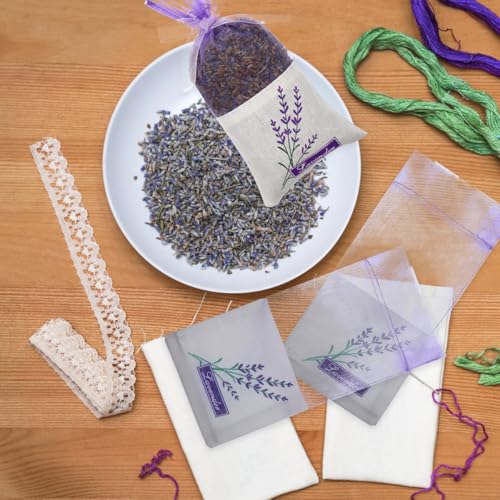 50 bolsas de saquito de lavanda vacías miniatura 5