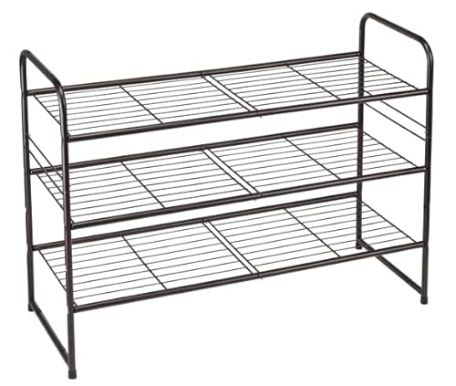 Georis 3-Tier Stackable Shoe Rack Shelf Organizer, Bronze #TOP6