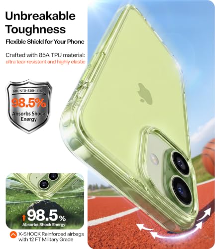 Image of TORRAS for iPhone 17 Case Crystal Green, Anti-Yellowing, Green 6.3 inch