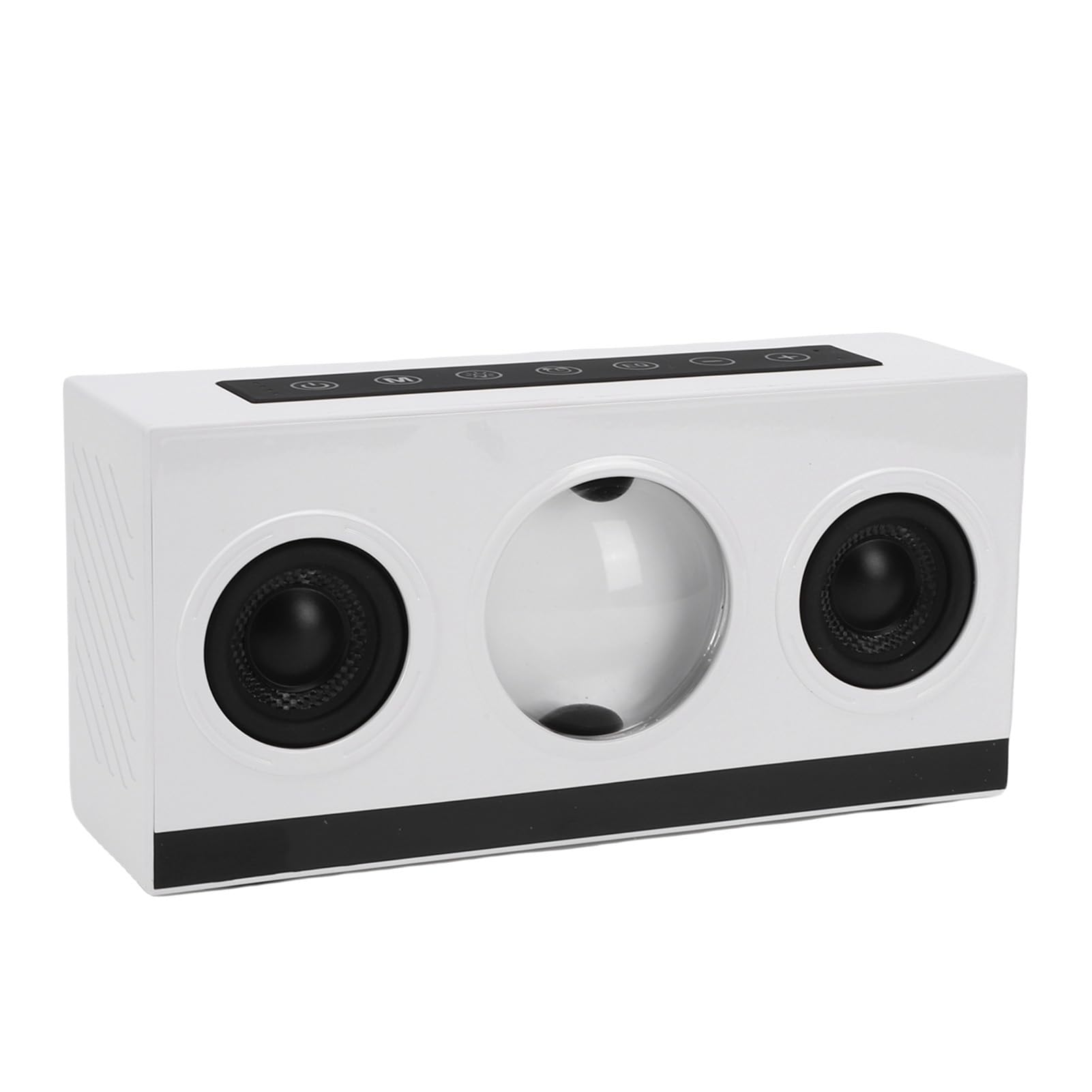 Fabater Altavoz con Fluido Magnético, Graves Profundos, Reloj Despertador Inteligente, Conexión Inalámbrica para Entretenimiento en el Hogar, Material Plástico (White)