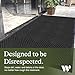 M+A Matting WaterHog Diamond | Commercial-Grade Entrance Mat with Rubber Border – Indoor/Outdoor, Quick Drying, Stain Resistant Door Mat (Charcoal, 4' x 6')