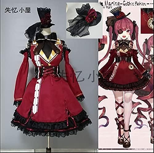 Amazon Longmucos Hololive海賊船長vtuber宝鍾玛琳ゴシックロリータコスプレ衣装 女性s コスプレ 仮装 通販