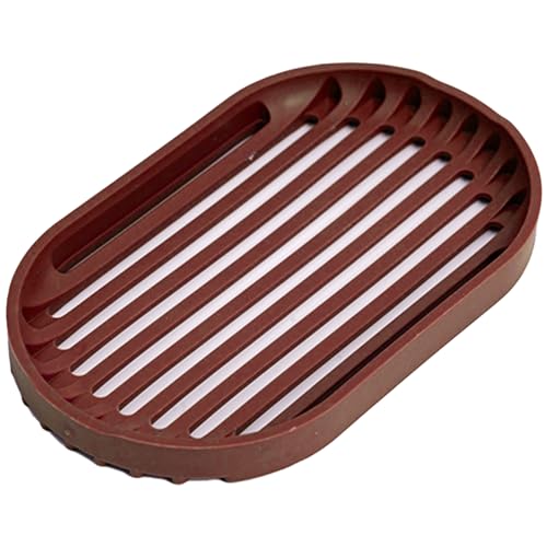 1 Pieza Jabonera Baño,Jabonera con Desagüe,Jaboneras para Baño,Jabonera Champu Solido,Jaboneras para Pastillas de Jabon,Disponible en Ambos Lados,para Cocina,Baño,Lavabo,13.7 * 8cm (Rojo)