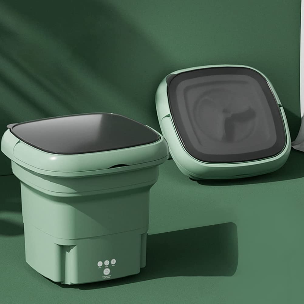 Machine à Laver Portable Mini-Lave-Linge Nettoyant Les Chaussettes de Lavage Semi-Automatiques à LumièRe Bleue pour Appartement Voyageant Prise UE-A