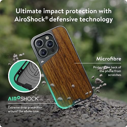 Image of Mous Wood For iPhone 15 Pro Max Case Magsafe Compatible - Limitless 5.0 - Walnut - Protective iPhone 15 Pro Max Case - Shockproof Phone Cover