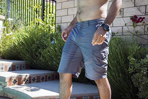 La Police Gear Nomad Cargo Pocket Men's Board Shorts, Cargo Board Shorts For Men, Tactical Board Shorts - Grey - 34 #TOP3