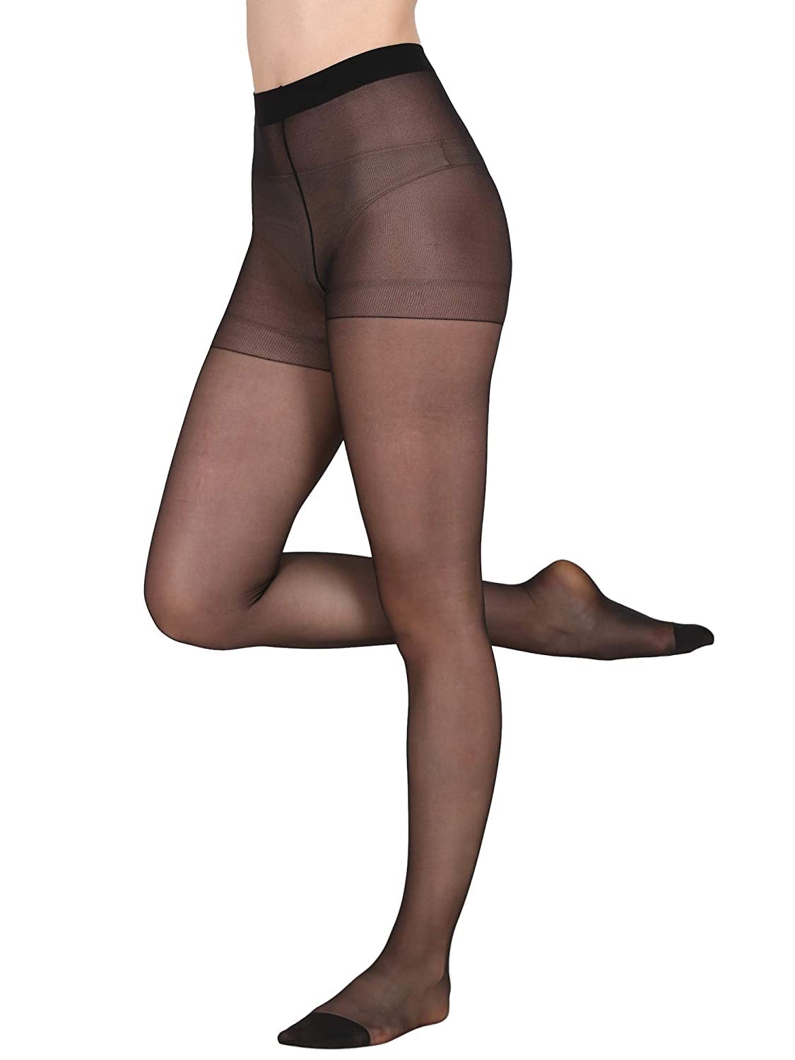 EVOLON DEALS Women High Waist Everyday Wear Sheer Stockings Fit on Upto 36 Inches Waist Size Stocking for Girls Black Color(EV-Stocking-9)