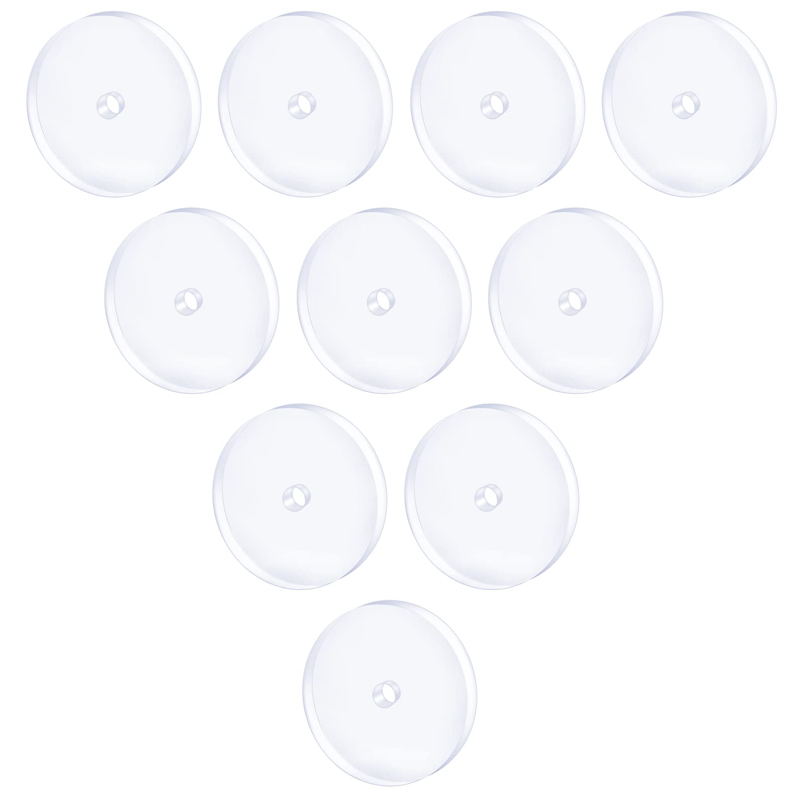 VCMARTPiercing Healing Disc with 16G Titanium Lip Studs Clear Silicone Discs Pads Flexible Back of The Earrings