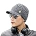 Produktbild Herren Stricken Slouch Männer Baggy Beanie Weave häkeln Mütze Winter Wolle Gehäkelt Pile Knit Cap Hut Mütze Wintermütze Ski Slouchy Wollmütze (Dunkelgrau)