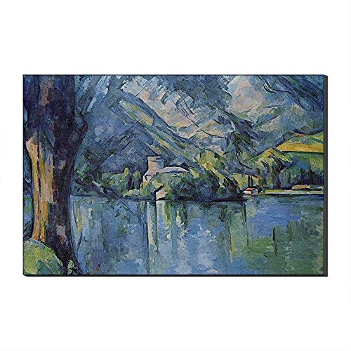 Le Lac d'Annecy par Cézanne : tableau sur toile impression fine art 60x90cm - 2