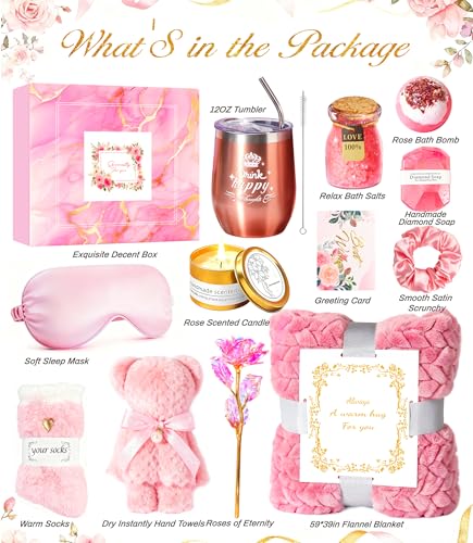Birthday Gifts Basket for Women Mom Her Sister Grandma, Get Well Self Care - Image 3