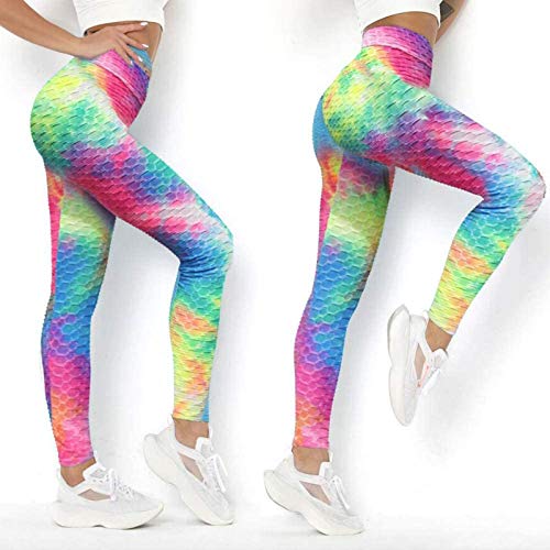 1 Pack TIK Tok Leggings, Butt Lift Leggings for Women, Women Tie Dye Yoga Pant High Waist Leggings, Tummy Control Workout Pants, Suit for All Season Hip Lifting Exercise Fitness Running - Thumbnail 4