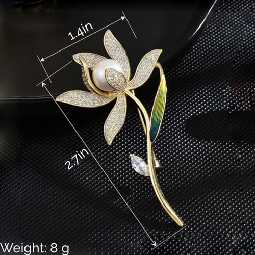 Image of Brooch Pins For Women Fashion Elegant Brooches Lapel Badges Coat Sweater Scarves Shawl Dress Accessory Wedding Party Prom Jewelry