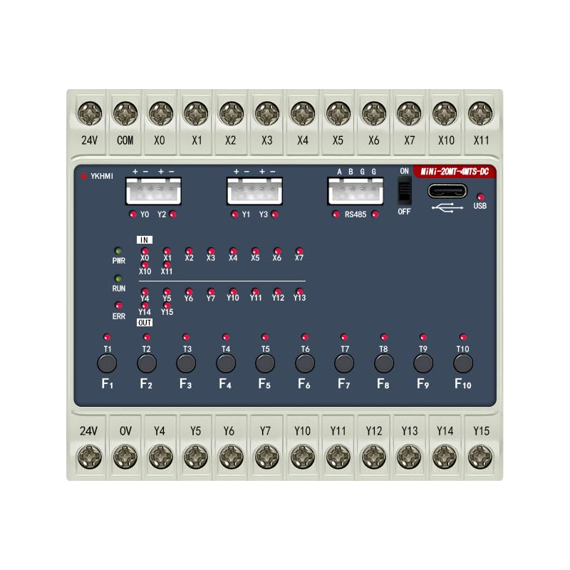 DC 24V Control Small PLC FX1S-20MT Programmable Logic Controller With 10 Input 10 Transistor Output 2 High-Speed Pulse 100KHz For Encoder Sevor and Stepper 1 Channel RS485 (Mini-20MT-4MTS-DC)