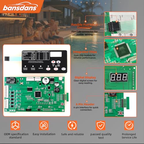 bansdans 42002-0007S Pool Heater Control Board Kit w/472610Z Pad - Fits Pentair MasterTemp 400/300/250 & Sta-Rite Max-E-Therm, Replaces 461105 by bansdans - Image 3
