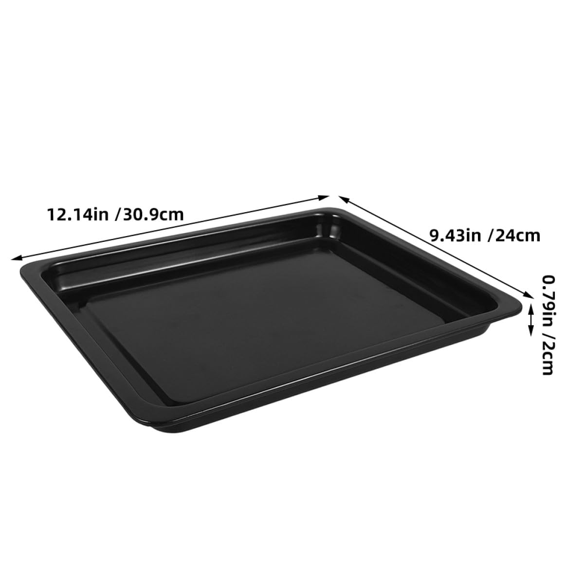 Cabilock 2piezas Bandejas Para Hornear Esmaltadas Negras Resistentes Fáciles De Limpiar Para Cocina y Repostería Comercial Bandejas Para Hornear Planas