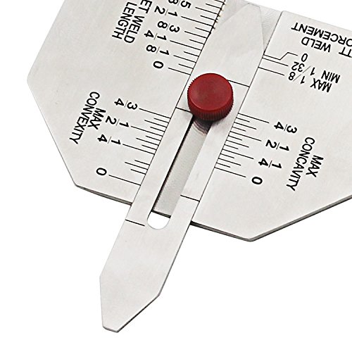 SagaSave Weld Size Weld Gauge 3.14 * 2.99 inch, for Accurate Calibration of Butt Fillet Type Welds Checks, Undercut Crown Height Porosity Pits, Reinforcement The Throat of Fillet