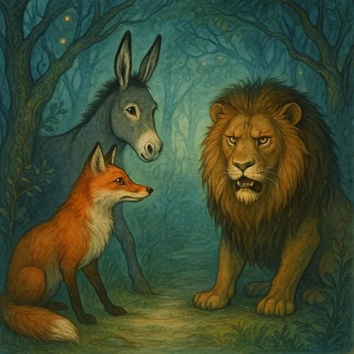 O Burro, a Raposa e o Le&atilde;o - Esopo