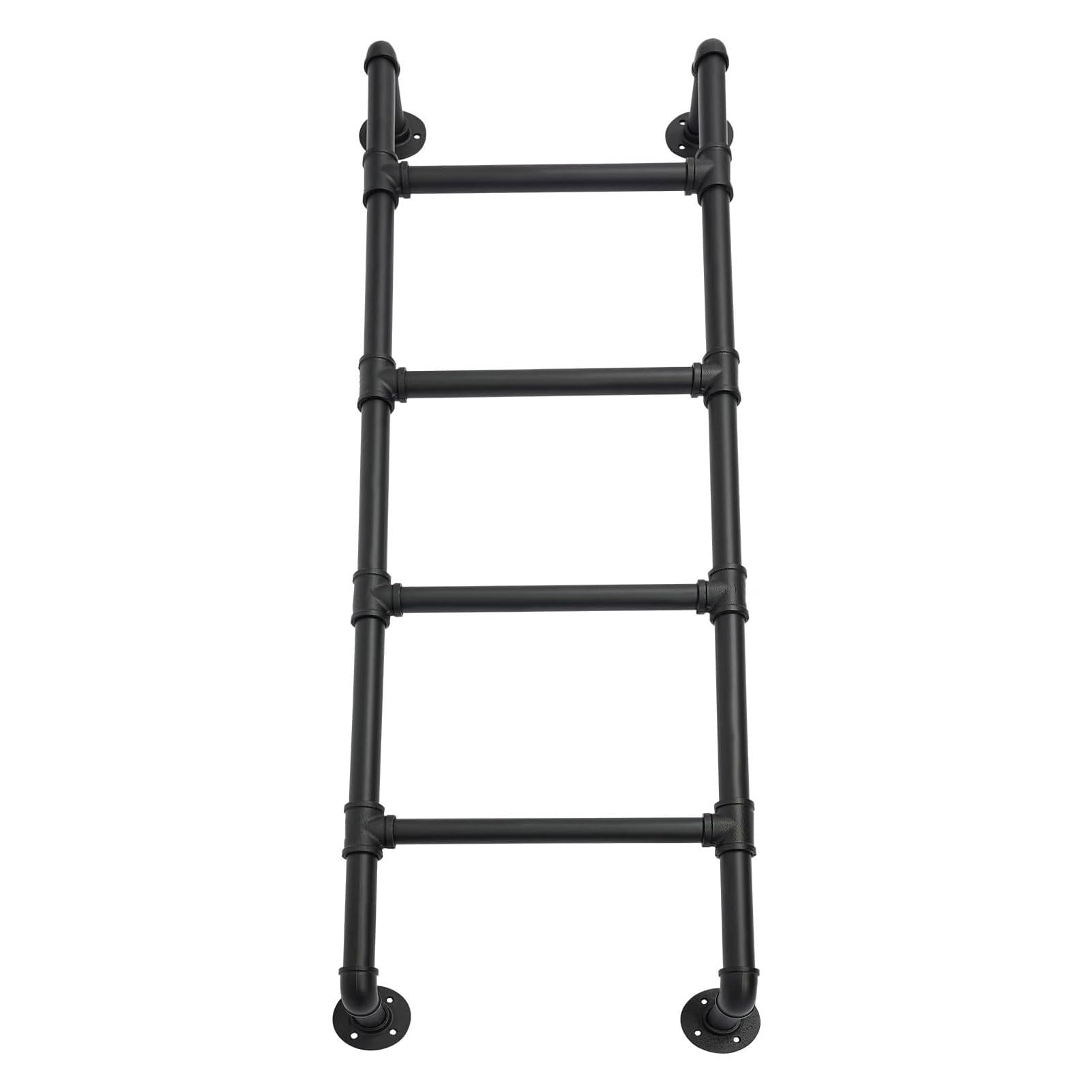 Échelle murale pour grenier et lit mezzanine, accès toit et sous-sol, noire, 110 cm