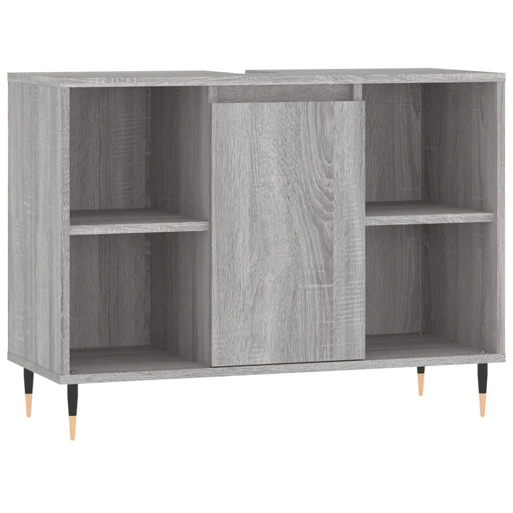 Armadietto da bagno grigio Sonoma, 80 x 33 x 60 cm, in legno