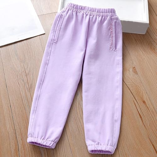 Flare Pants for Girls Cotton Pink Casual Slit Bell Bottoms Leggings with Pockets Kids Elastic Waist Bootcut Pants2