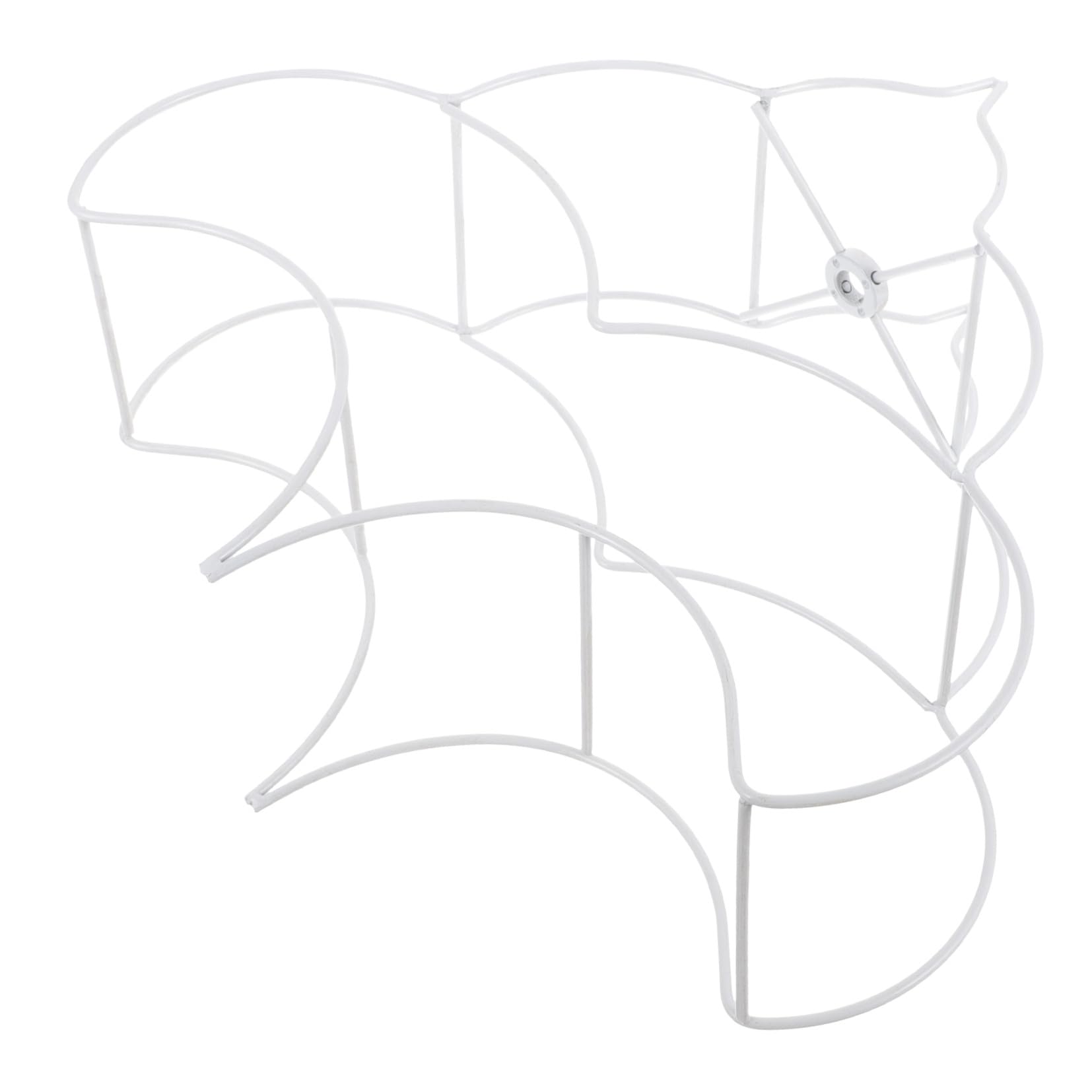 DIY Lamp Shade Frame Iron White for Chandelier and Bulbs Halloween Season