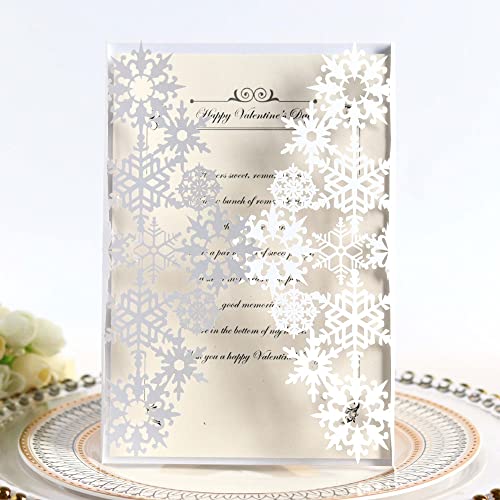 Invitation de Noël flocon pour votre table de fête et réveillon magique