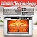 Gourmia French Door Air Fryer Oven - 37 Qt Large Capacity Convection Toaster Oven, FryForce 360°, Digital Display, 12 Cooking Presets, Dehydrate, Fits 13” Pizza, Dishwasher-Safe, Stainless Steel