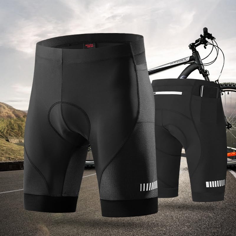Amor est vitae essentia Riding Pants Cycling Short Bike Biking Clothes Cycle Wear Tights Half-Pants with 3D Padded XL-XXL Black