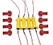 CUTEQUEEN TRADING 4PCS 50W 6Ohm LED Load Resistors for LED Turn Signal Lights or LED License Plate Lights or DRL (Fix Hyper Flash, Warning Cancellor) with 8pc Quick wire Clip