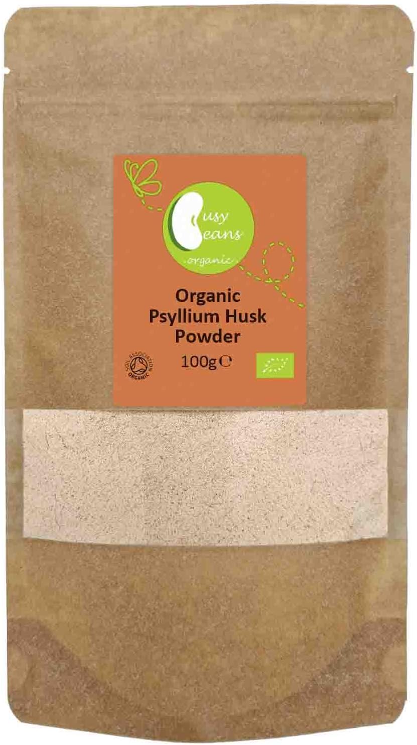 Organic Psyllium Husk Powder - Certified Organic- by Busy Beans Organic (100g)