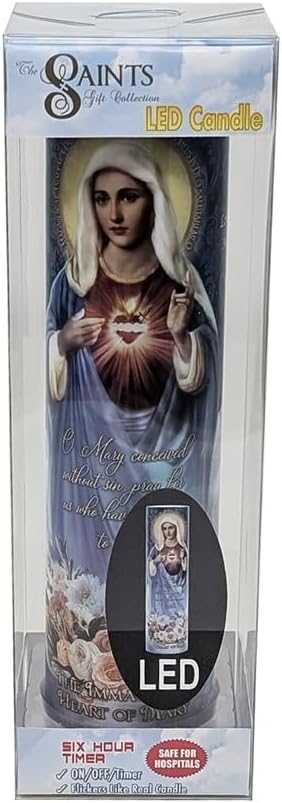 Immacualte Heart of Mary LED Candle