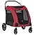 PawHut Foldable Dog Stroller with Storage Pocket, Oxford Fabric for Medium Size Dogs, Red