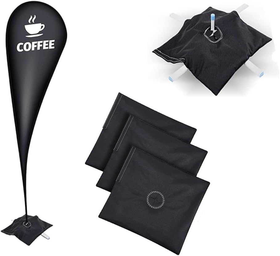 3Pcs Sandbags Weights for Securing Feathered Flags Poles Base in Any Weather